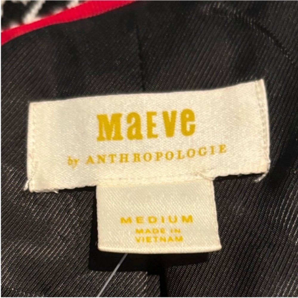 Anthropology Maeve Houndstooth Peplum Jacket size Medium - Picture 8 of 11